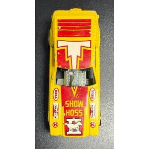 Show Hoss II Yellow Blackwall Funny Car Hot Wheels Mattel 1969 Vintage